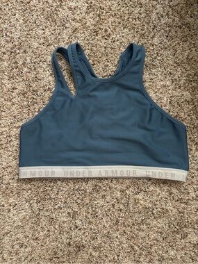 Under Armour Blue Sports Bra with Cream Band